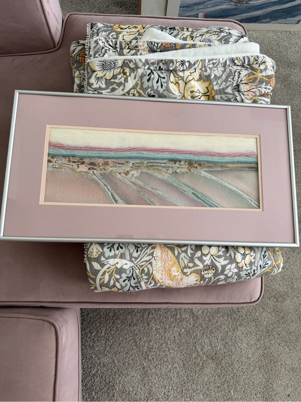 Signed Vintage Original Mixed-Media/Fiber Artwork (Framed)